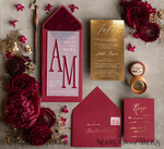WEDDING INVITATIONS gold / rose gold / silver / glitter Burgundy Wedding invitations cards, Gold Acrylic Glamour Wedding Invitation Suite  Maroon Golden Shine Wedding Stationery Frozen Plexi Luxury Wedding Invites9