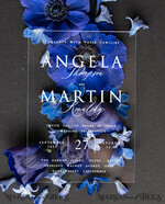 WEDDING INVITATIONS gold / rose gold / silver / glitter  Acrylic wedding invitations, Glamour  Ice Blue and Gold Wedding Invitations, Golden Wax Seal Wedding Invitation Suite, Luxury Wedding Cards Light Blue5