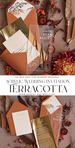 WEDDING INVITATIONS gold / rose gold / silver / glitter Fall Acrylic Frozen Wedding invitation suite, Terracotta Gold Boho Glam Wedding Invitations, Golden Shine Wedding Invitates, Elegant Gold Wedding Cards14