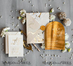 HOCHZEITS EINLADUNGEN Gold / Roségold / Silber / Glitzer Elegante goldene Hochzeitskarten, luxuriöse goldene Acryl-Hochzeitskarten, goldene Marmor-Hochzeitsinvitationen, Arch Glamour Hochzeitsinvitationen Set11