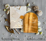 HOCHZEITS EINLADUNGEN Gold / Roségold / Silber / Glitzer Elegante goldene Hochzeitskarten, luxuriöse goldene Acryl-Hochzeitskarten, goldene Marmor-Hochzeitsinvitationen, Arch Glamour Hochzeitsinvitationen Set11