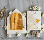 HOCHZEITS EINLADUNGEN Gold / Roségold / Silber / Glitzer Elegante goldene Hochzeitskarten, luxuriöse goldene Acryl-Hochzeitskarten, goldene Marmor-Hochzeitsinvitationen, Arch Glamour Hochzeitsinvitationen Set11