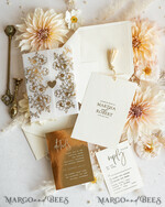 WEDDING INVITATIONS gold / rose gold / silver / glitter Vllum Wedding invitation suite, Boho Glam Wedding Invitations, Golden Shine Wedding Invitates, Elegant Gold Wedding Cards21