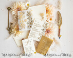 WEDDING INVITATIONS gold / rose gold / silver / glitter Vllum Wedding invitation suite, Boho Glam Wedding Invitations, Golden Shine Wedding Invitates, Elegant Gold Wedding Cards21