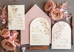 WEDDING INVITATIONS gold / rose gold / silver / glitter luxory Arch wedding invitation suite,  Glamour Wedding Invitations, gold and blush pink Wedding Invitations8