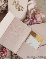 WEDDING INVITATIONS gold / rose gold / silver / glitter  Luxury Mirror gold Wedding Invitations, Elegant Blush Pink Wedding Cards, Glamour Acrylic  Wedding Invites, Clear Plexi Wedding Invitation Suite22