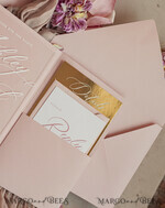 WEDDING INVITATIONS gold / rose gold / silver / glitter  Luxury Mirror gold Wedding Invitations, Elegant Blush Pink Wedding Cards, Glamour Acrylic  Wedding Invites, Clear Plexi Wedding Invitation Suite22