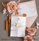 WEDDING INVITATIONS gold / rose gold / silver / glitter Personalised  Marble Wedding invitations, Luxury  Gold Foil Wedding Invitations, Blush Pink Marble Glamour Wedding Invitation Suite, Luxury  Wedding Cards blush Pink Marble10