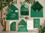 WEDDING INVITATIONS gold / rose gold / silver / glitter Arch Gold Greenery wedding invitation suite, Green Wedding Invites, Glamour Wedding Invitations, Greenery Wedding Set21