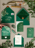 WEDDING INVITATIONS gold / rose gold / silver / glitter Arch Gold Greenery wedding invitation suite, Green Wedding Invites, Glamour Wedding Invitations, Greenery Wedding Set21