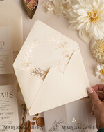 WEDDING INVITATIONS gold / rose gold / silver / glitter Arch Acrylic Wedding invitation suite, Boho Glam Wedding Invitations, Golden Shine Wedding Invitates, Elegant Gold Wedding Cards28