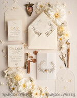 WEDDING INVITATIONS gold / rose gold / silver / glitter Arch Acrylic Wedding invitation suite, Boho Glam Wedding Invitations, Golden Shine Wedding Invitates, Elegant Gold Wedding Cards28