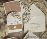 WEDDING INVITATIONS gold / rose gold / silver / glitter Arch Gold Ivory Gold wedding invitation suite, Ecru Floral Wedding Invites, Glamour Wedding Invitations, Elegant Wedding Set25