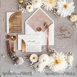 WEDDING INVITATIONS gold / rose gold / silver / glitter Arch Golden Acrylic wedding invitation suite, Velvet Beige Wedding Invites, Glamour Plexi Glass Wedding Invitations34