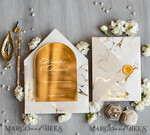 WEDDING INVITATIONS gold / rose gold / silver / glitter Arch Gold Acrylic wedding invitation, Luxury gold marble Wedding Invites, Glamour Ivory Wedding Invitation Suite12