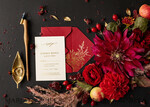 WEDDING INVITATIONS gold / rose gold / silver / glitter Luxury wedding invitations, Elegant Indian Wedding Invitation Suite • Gold Burgundy Wedding Invitation Suite • Luxury  Maroon wedding Cards8