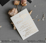 WEDDING INVITATIONS gold / rose gold / silver / glitter Halloween Moon phases Wedding Invitations Suite, Black Invitations, Spooky Halloween Invites, Gothic Wedding Invitation Cards, Skeleton Wedding Set black and gold31