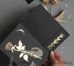 WEDDING INVITATIONS gold / rose gold / silver / glitter Halloween Moon phases Wedding Invitations Suite, Black Invitations, Spooky Halloween Invites, Gothic Wedding Invitation Cards, Skeleton Wedding Set black and gold31