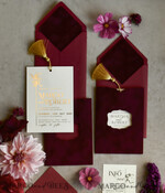 WEDDING INVITATIONS gold / rose gold / silver / glitter Maroon wedding invitation, velvet burgundy and gold wedding invites , royal crimson wedding cards11