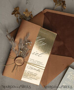 HOCHZEITS EINLADUNGEN Gold / Roségold / Silber / Glitzer Fall Spiegel Gold Hochzeitseinladungen, Elegante Terrakotta Hochzeitseinladungen, Gebranntes Orange Acryl Hochzeitseinladungen, Spiegel Gold Plexi Hochzeitseinladung Suite16