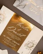 WEDDING INVITATIONS gold / rose gold / silver / glitter Golden Glitter Wedding Invites, Luxury Gold Foil Wedding Cards, Romantic Sunflower Wedding Invitations, Luxury Glamour Nude Wedding Stationery14