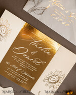 WEDDING INVITATIONS gold / rose gold / silver / glitter Golden Glitter Wedding Invites, Luxury Gold Foil Wedding Cards, Romantic Sunflower Wedding Invitations, Luxury Glamour Nude Wedding Stationery14