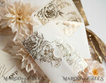 WEDDING INVITATIONS gold / rose gold / silver / glitter Acrylic Wedding invitation suite, Boho Glam Wedding Invitations, Golden Shine Wedding Invitates, Elegant Gold Wedding Cards29
