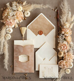 WEDDING INVITATIONS gold / rose gold / silver / glitter Custom Wedding invitations  velvet crem pocket, Elegant gold tassel Wedding Invitations, Gold Wedding Invitation Suite,  Luxury wedding Cards6