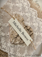 MENU & PROGRAMS rustic Burlap Silverware Holder With Wooden Heart, Rustic Lace table decor, Wedding Table Set, Table Setting, Burlap table decoration, Wedding Rustic Menu4