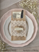 MENU & PROGRAMS rustic Burlap Silverware Holder With Wooden Heart, Rustic Lace table decor, Wedding Table Set, Table Setting, Burlap table decoration, Wedding Rustic Menu4