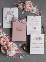 WEDDING INVITATIONS Modern Invites Floral Cards  Elegant Blush Pink Wedding Invitations, Glamour Arabic Pocket Wedding Invites, Modern Floral Wedding Cards, Minimalistic Wedding Invitation Suite15