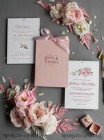 WEDDING INVITATIONS Modern Invites Floral Cards  Elegant Blush Pink Wedding Invitations, Glamour Arabic Pocket Wedding Invites, Modern Floral Wedding Cards, Minimalistic Wedding Invitation Suite15