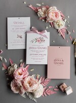 WEDDING INVITATIONS Modern Invites Floral Cards  Elegant Blush Pink Wedding Invitations, Glamour Arabic Pocket Wedding Invites, Modern Floral Wedding Cards, Minimalistic Wedding Invitation Suite15