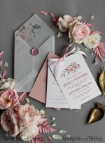 WEDDING INVITATIONS Modern Invites Floral Cards  Elegant Blush Pink Wedding Invitations, Glamour Arabic Pocket Wedding Invites, Modern Floral Wedding Cards, Minimalistic Wedding Invitation Suite15