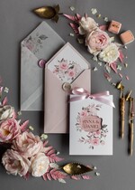 WEDDING INVITATIONS Modern Invites Floral Cards  Elegant Blush Pink Wedding Invitations, Glamour Arabic Pocket Wedding Invites, Modern Floral Wedding Cards, Minimalistic Wedding Invitation Suite15