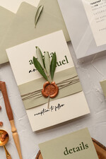 WEDDING INVITATIONS Modern Invites Floral Cards Handmade wedding invitation, Olives Tuscany Wedding invitations, Greek Travel Wedding Stationery, Natural Olives Luxury wedding Invites13