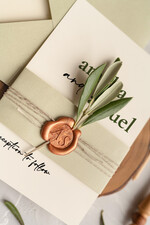 WEDDING INVITATIONS Modern Invites Floral Cards Handmade wedding invitation, Olives Tuscany Wedding invitations, Greek Travel Wedding Stationery, Natural Olives Luxury wedding Invites13