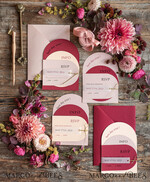 HOCHZEITS EINLADUNGEN Moderne Einladungen Florale Karten Geometrische Hochzeitskarten, geometrische Hochzeitseinladungen, rote Hochzeitseinladungen, Marsala Hochzeitseinladungen, rote Hochzeitskarten, elfenbeinfarbene Hochzeitseinladungen, rote und elfenbeinfarbene Hochzeitseinladungen, elfenbeinfarbene Hochzeitsstationery, elfenbeinfarbene Hochzeitsaccessoires, ovale Hochzeitseinladungen, runde Hochzeitskarten, runde Karten, ecru Hochzeitseinladungen, moderne Hochzeitseinladungen, florale Hochzeitseinladungen, elegante Hochzeitseinladungen, Pergament, Pergamentumschlag.12