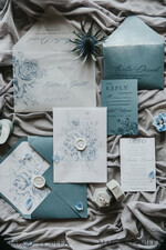 WEDDING INVITATIONS Modern Invites Floral Cards  Delicate Dusty Blue Wedding Invitations, Modern Floral Wedding Invites, Minimalistic Vellum Wedding Invitation Suite, Elegant And Handmade Wedding Stationery16
