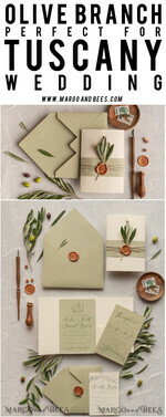 WEDDING INVITATIONS Modern Invites Floral Cards Olives Tuscany Wedding invitations, Elegant Simple wedding invitation Suite • Greek Travel Wedding Stationery • Natural Olives Luxury wedding Invites13