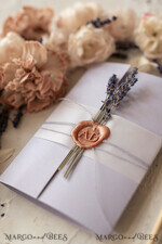 Delicate Lilac Wedding Invitations, Elegant Wedding Invites With ...