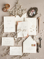 HOCHZEITS EINLADUNGEN Moderne Einladungen Florale Karten Personalisierte Hochzeitskarte mit Satinband, Elegante Hochzeitseinladungen, Fine Art Hochzeitskarten-Set, Hochzeitskarten aus goldenem, gezacktem Papier.8