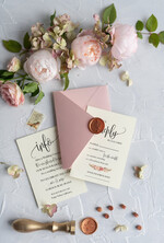 WEDDING INVITATIONS Modern Invites Floral Cards Blush pink wedding invitations, floral wedding invitations, floral wedding stationery, floral wedding accessories, blush pink envelope, pink ribbon, pink bow, calligraphy, we do wedding cards, ecru wedding invitations, peony wedding invitations, ecru wedding stationery, peonies, spring flowers, spring wedding invitations, leaves, modern wedding invitations, spring wedding, romantic wedding invitations, watercolor wedding invitations, watercolor10