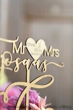 TORTENDEKORATION  
 Gold
 Topper, goldener Kuchentopper8