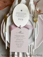 MENU & PROGRAMS romantic Lavender Floral Wedding Menu, Luxury Ecru Dinner Menu, Chiffon Ribbon Wedding Menu, Elegant Reception Menu Cards5