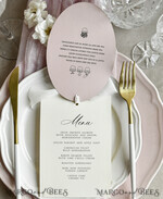 MENU & PROGRAMS romantic 3-in-1 Wedding Menu, Place Card and Plantable Favor Gift | Personalized Let Love Grow Wedding Favor5