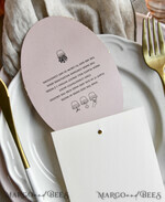 MENU & PROGRAMS romantic 3-in-1 Wedding Menu, Place Card and Plantable Favor Gift | Personalized Let Love Grow Wedding Favor3