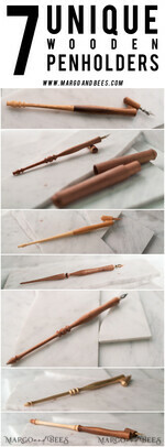  WOODEN PENHOLDERS handwritten calligraphy pen holder7