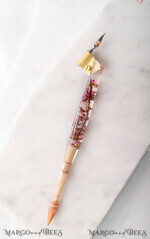  WOODEN PENHOLDERS Wood and resin English Oblique Pen, Handmade resin heather Wooden Antique Dip Pen, Wood Oblique Calligraphy Pen Holder, perfect gift for her, practicing Quill13