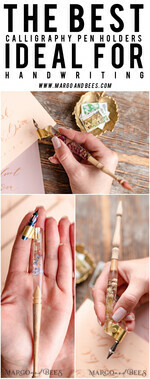  WOODEN PENHOLDERS Wood and resin English Oblique Pen, Handmade resin heather Wooden Antique Dip Pen, Wood Oblique Calligraphy Pen Holder, perfect gift for her, practicing Quill13